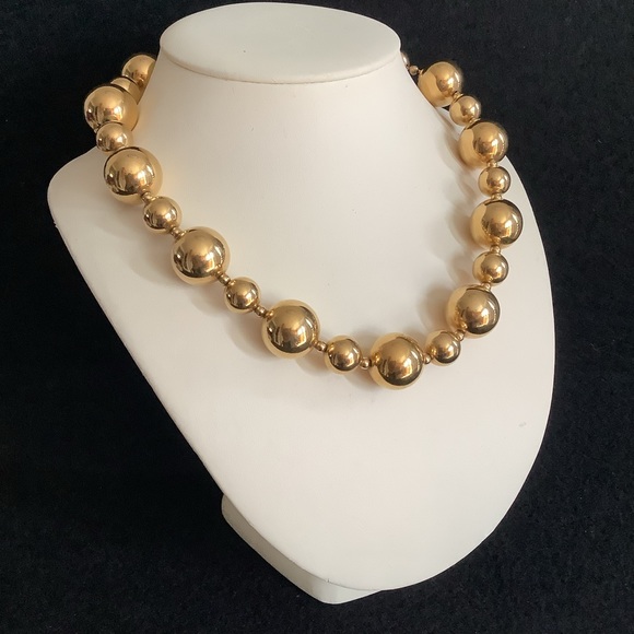 Vintage Napier large gold ball necklace. - Picture 3 of 6